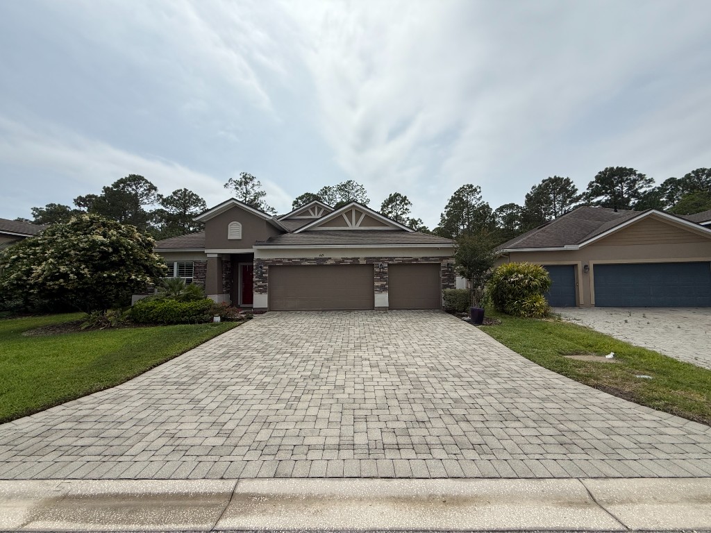 concrete driveway pressure washing in Mandarin FL — before cleaning