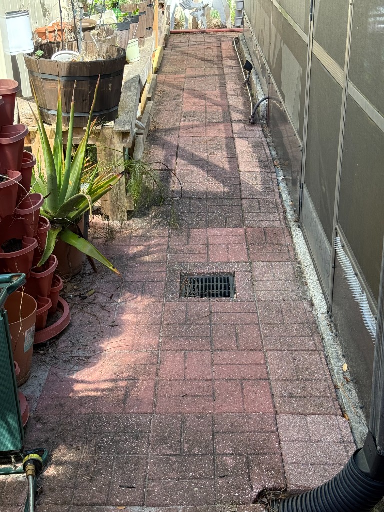 concrete patio pressure washing in Southside FL — after cleaning
